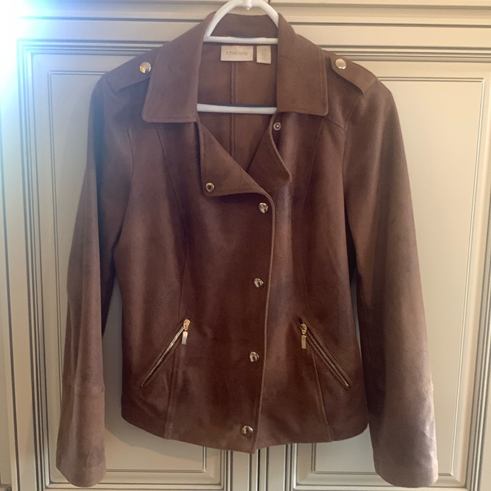 Chico’s faux leather jacket